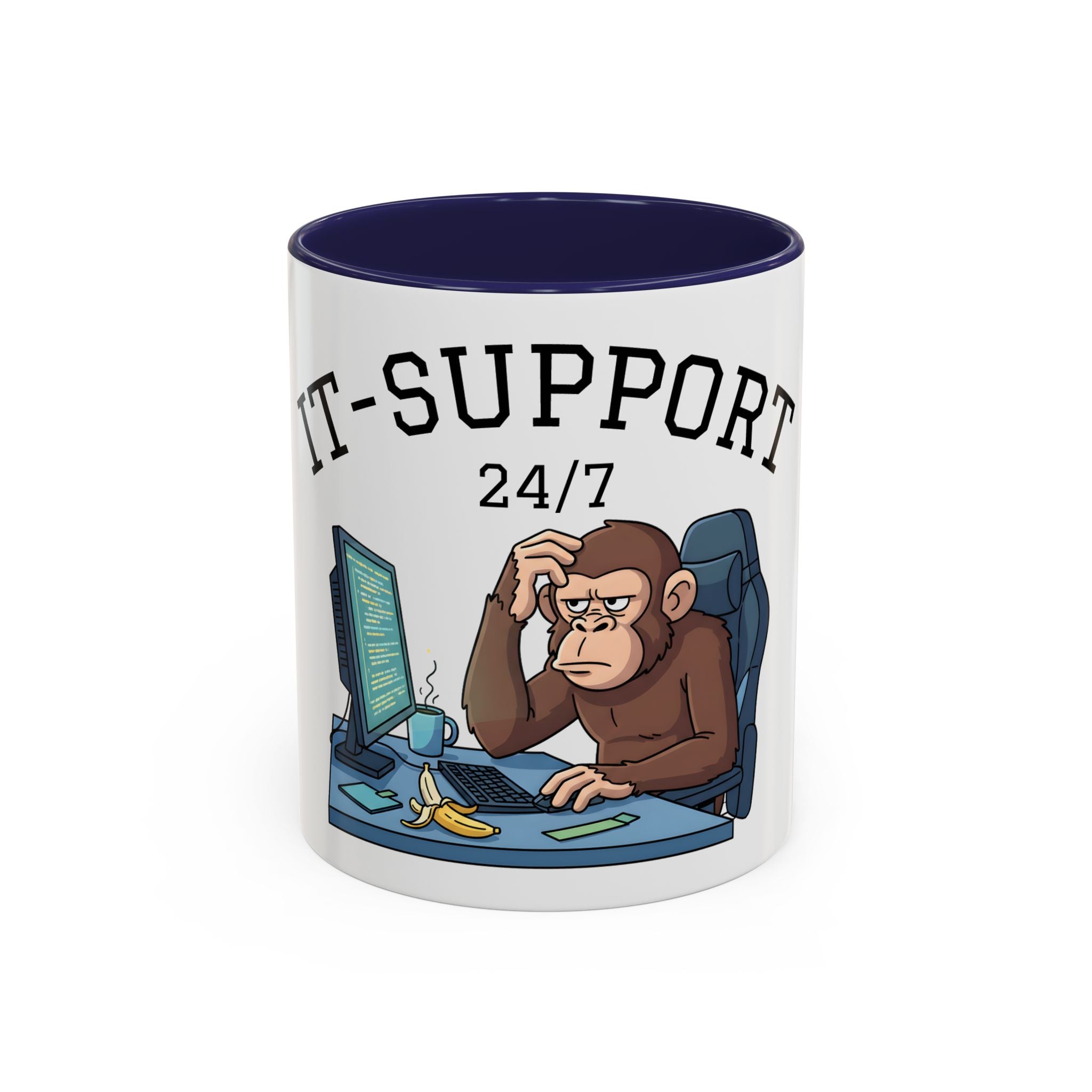 IT Support 24/7 Affen-Tasse – Ansicht 2