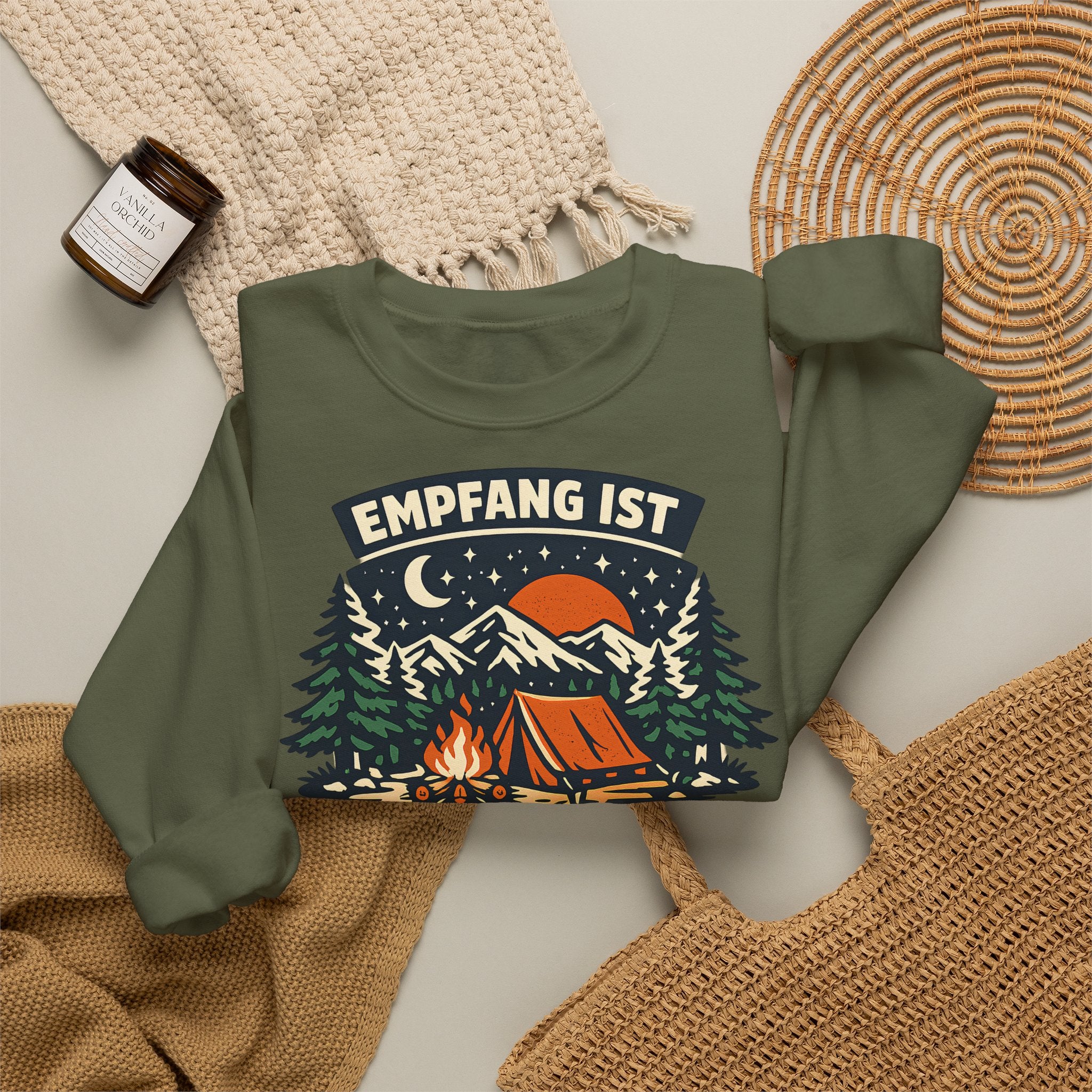 Empfang ist überbewertet – Camping Sweatshirt