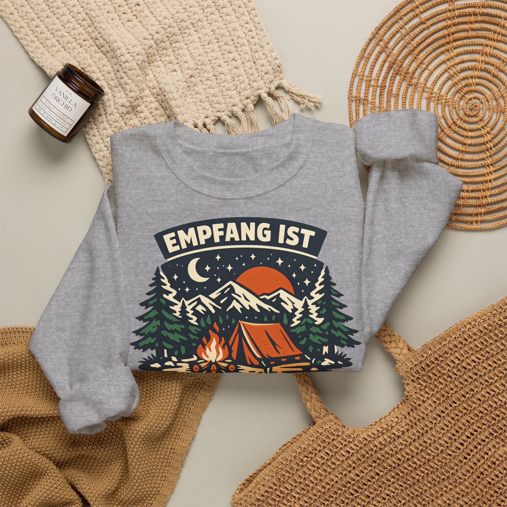 Empfang ist überbewertet – Camping Sweatshirt
