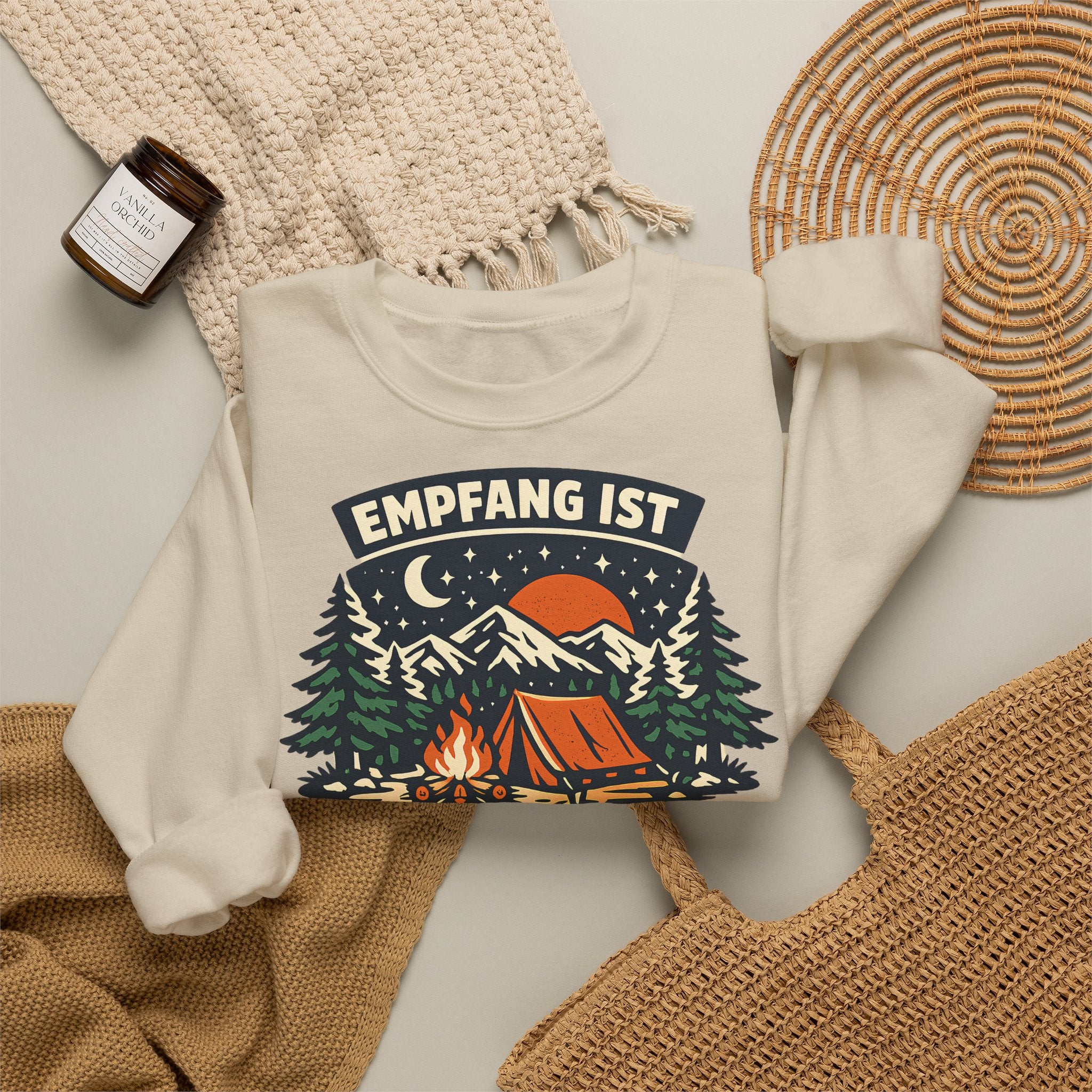Empfang ist überbewertet – Camping Sweatshirt