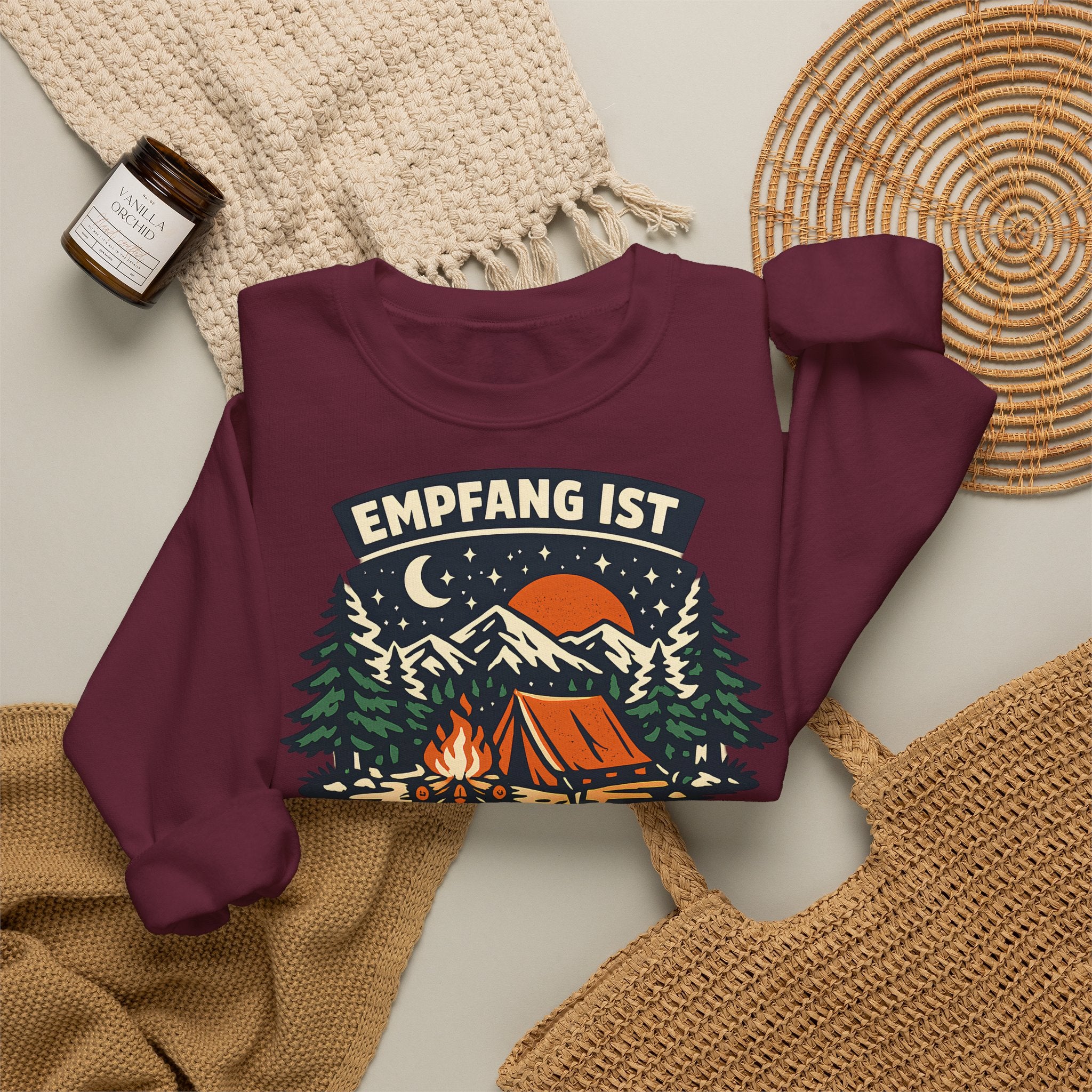 Empfang ist überbewertet – Camping Sweatshirt