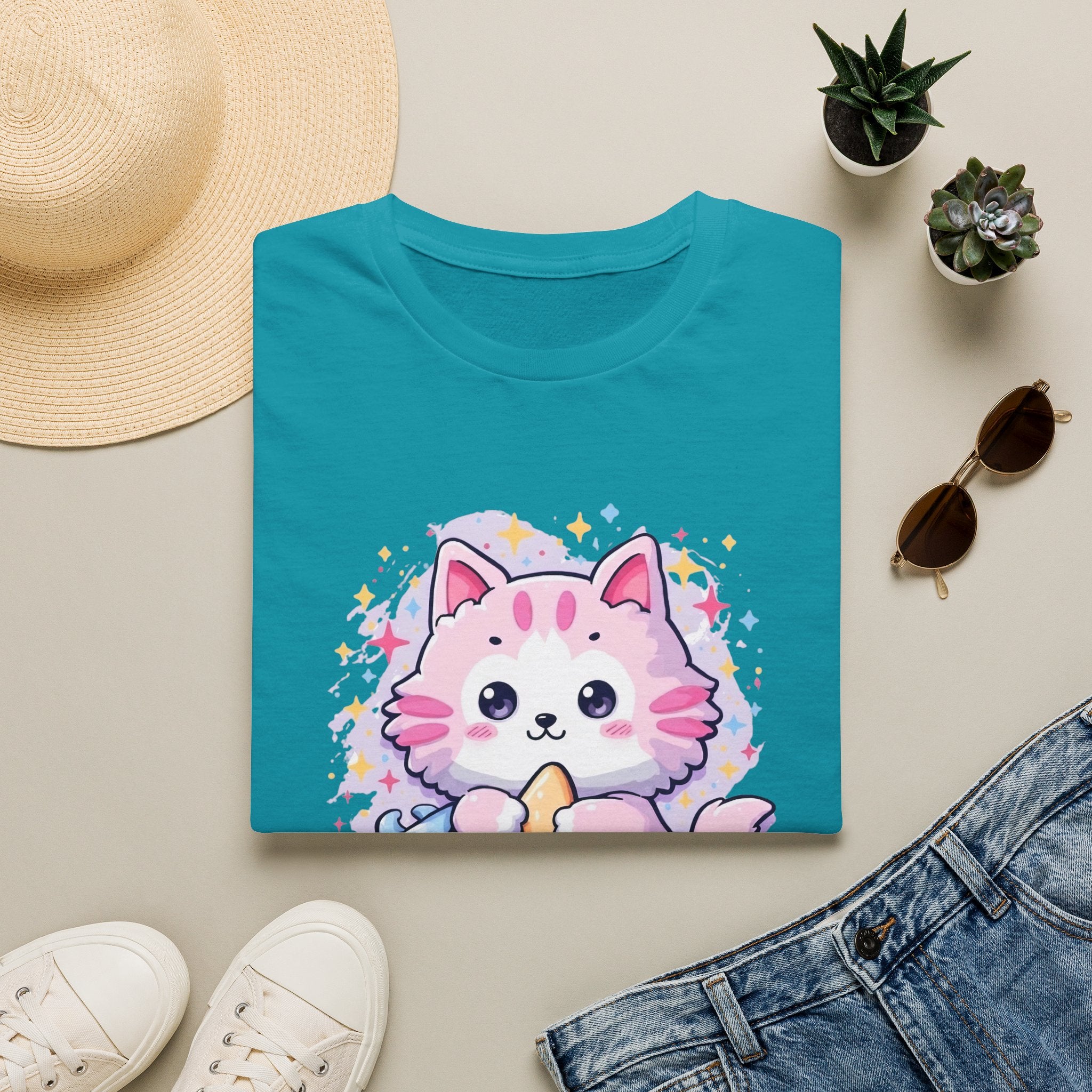 Kawaii Katzen – T-Shirt – Ansicht 8