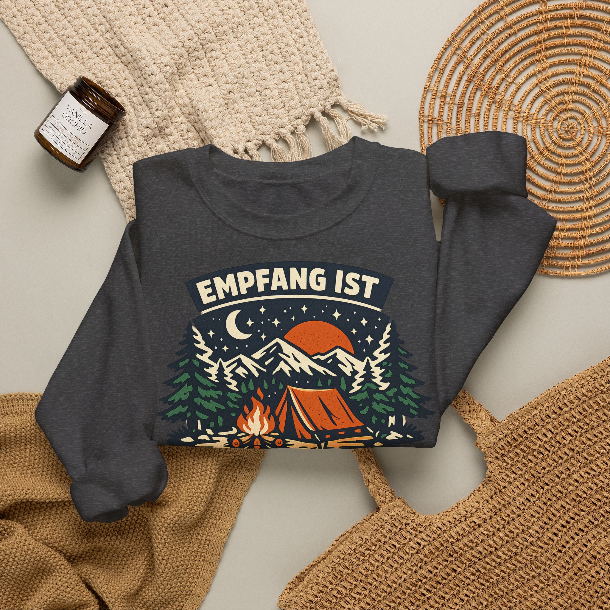 Empfang ist überbewertet – Camping Sweatshirt