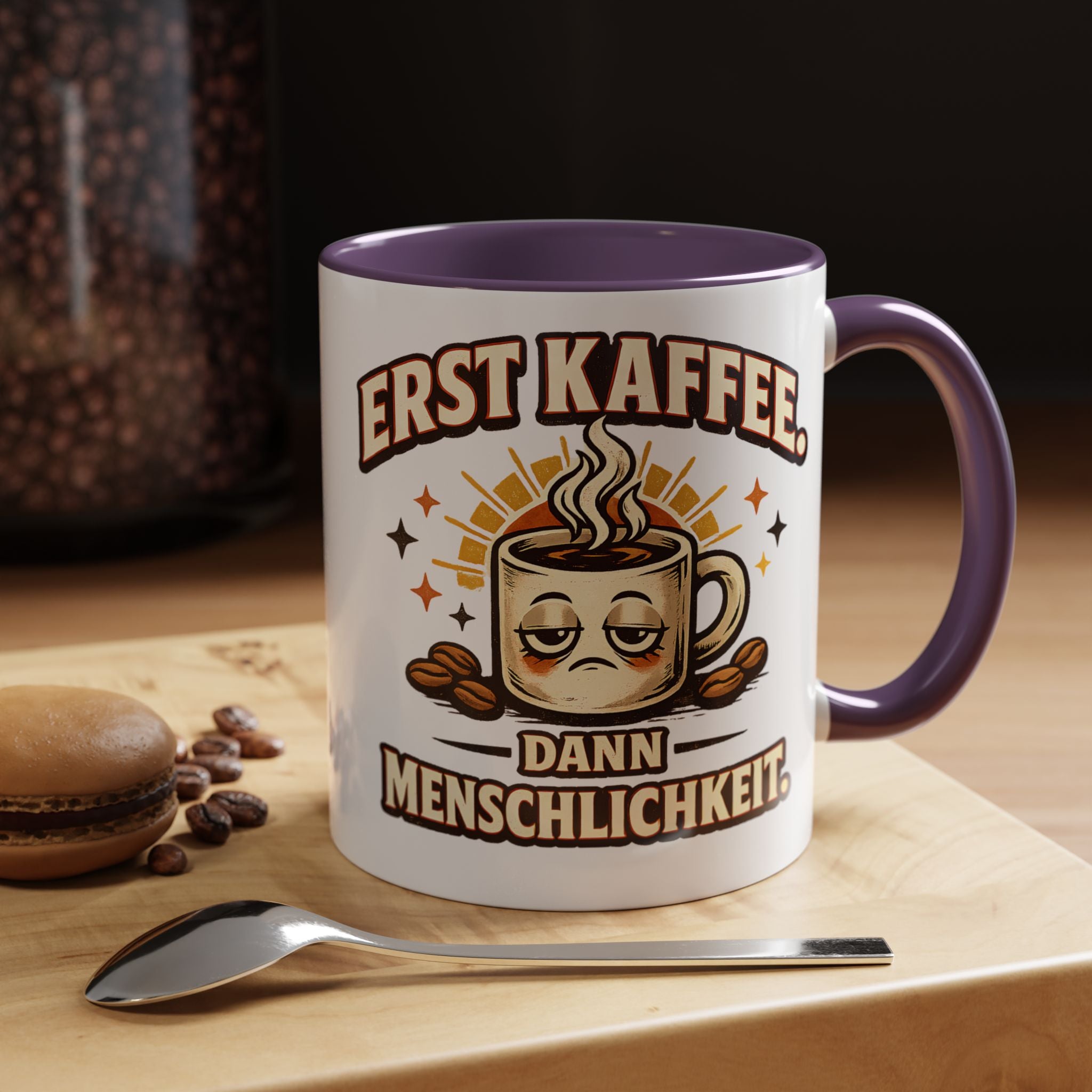 Erst Kaffee, dann Menschlichkeit – Tasse