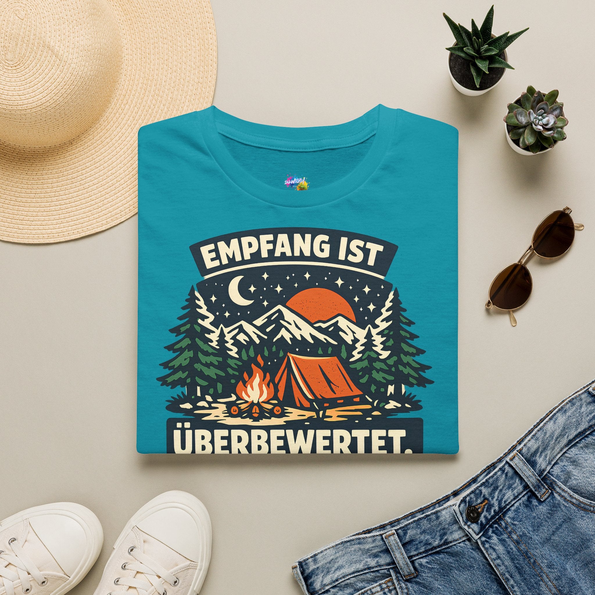 Empfang ist überbewertet – Camping T-Shirt