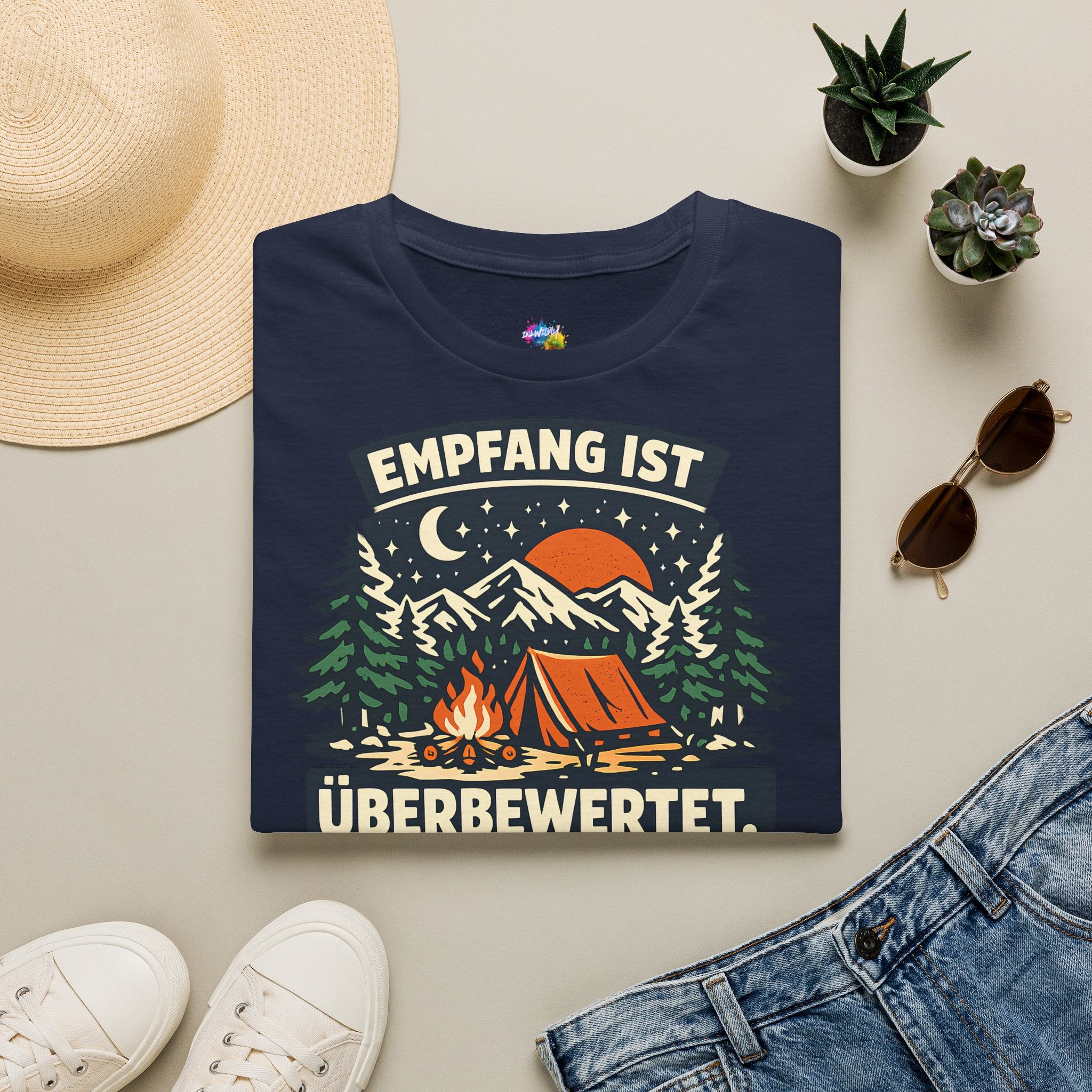 Empfang ist überbewertet – Camping T-Shirt