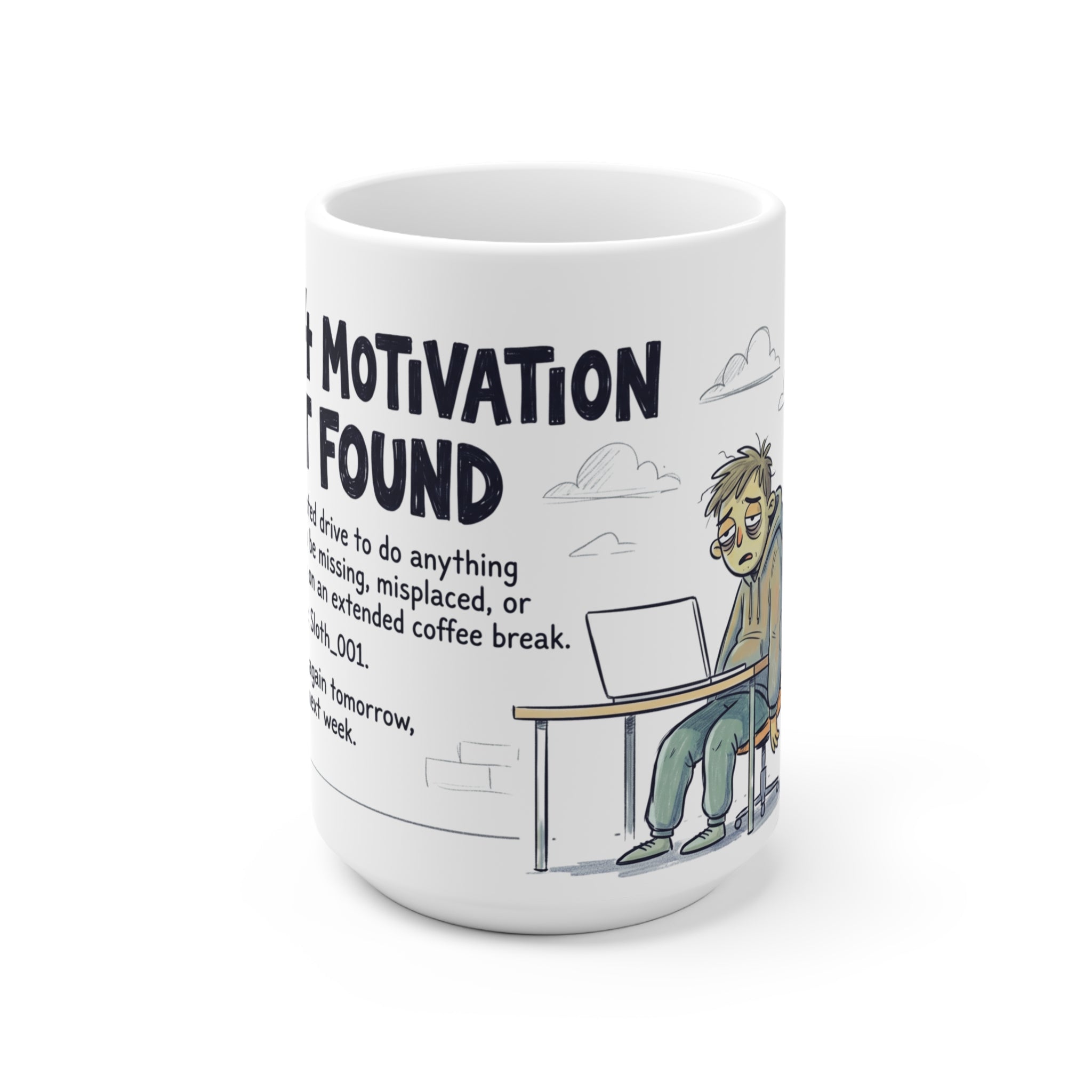 404 Motivation Not Found Tasse – Ansicht 2