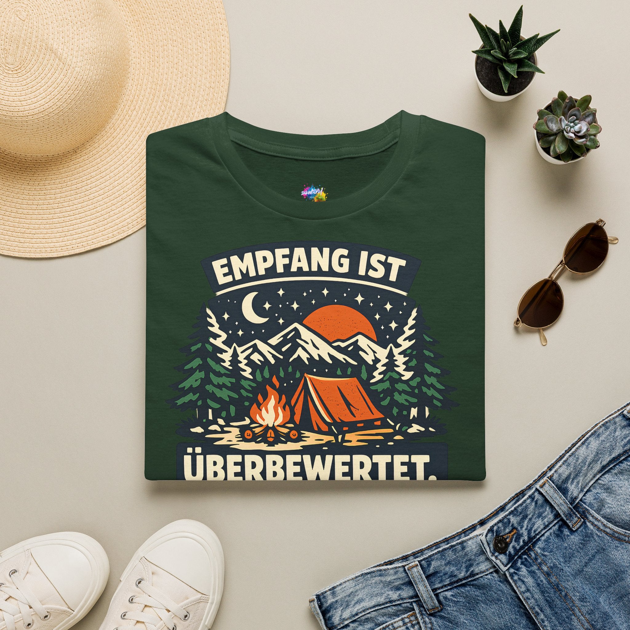 Empfang ist überbewertet – Camping T-Shirt