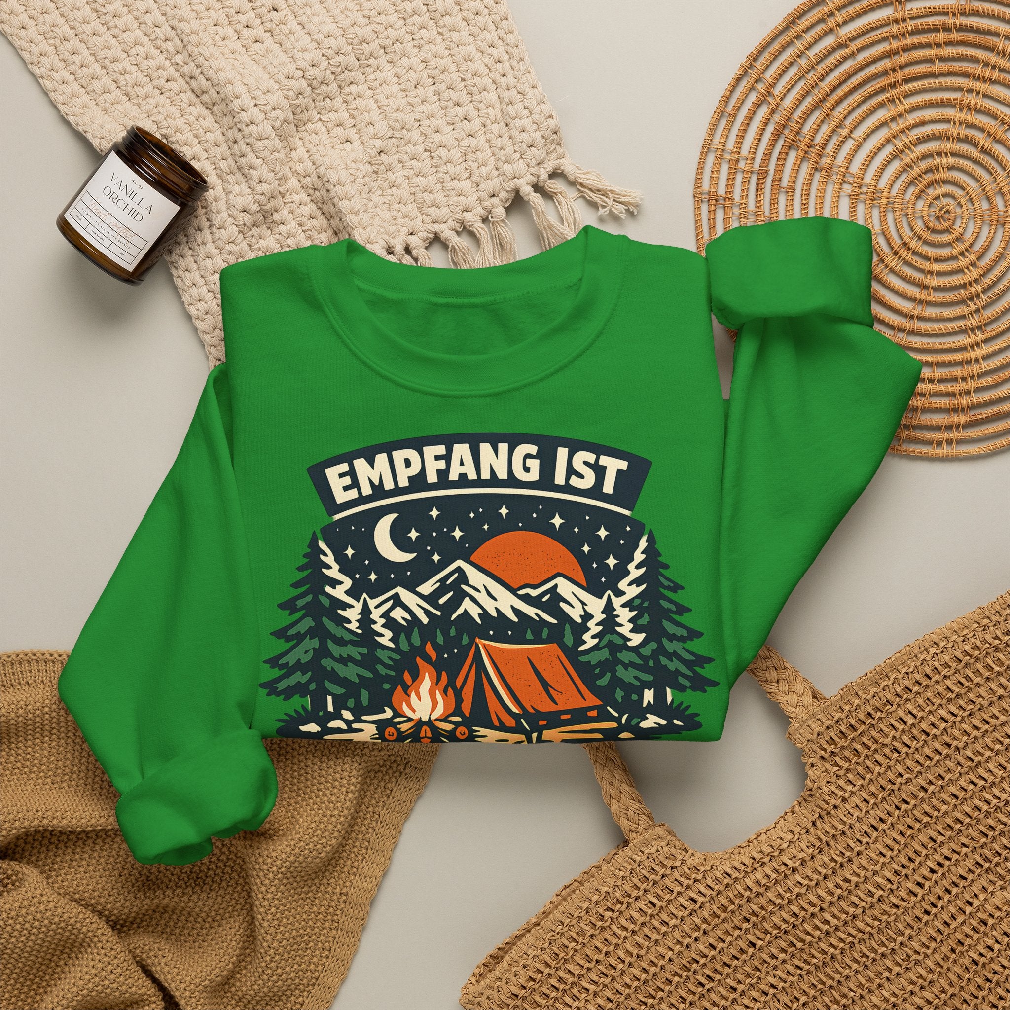 Empfang ist überbewertet – Camping Sweatshirt