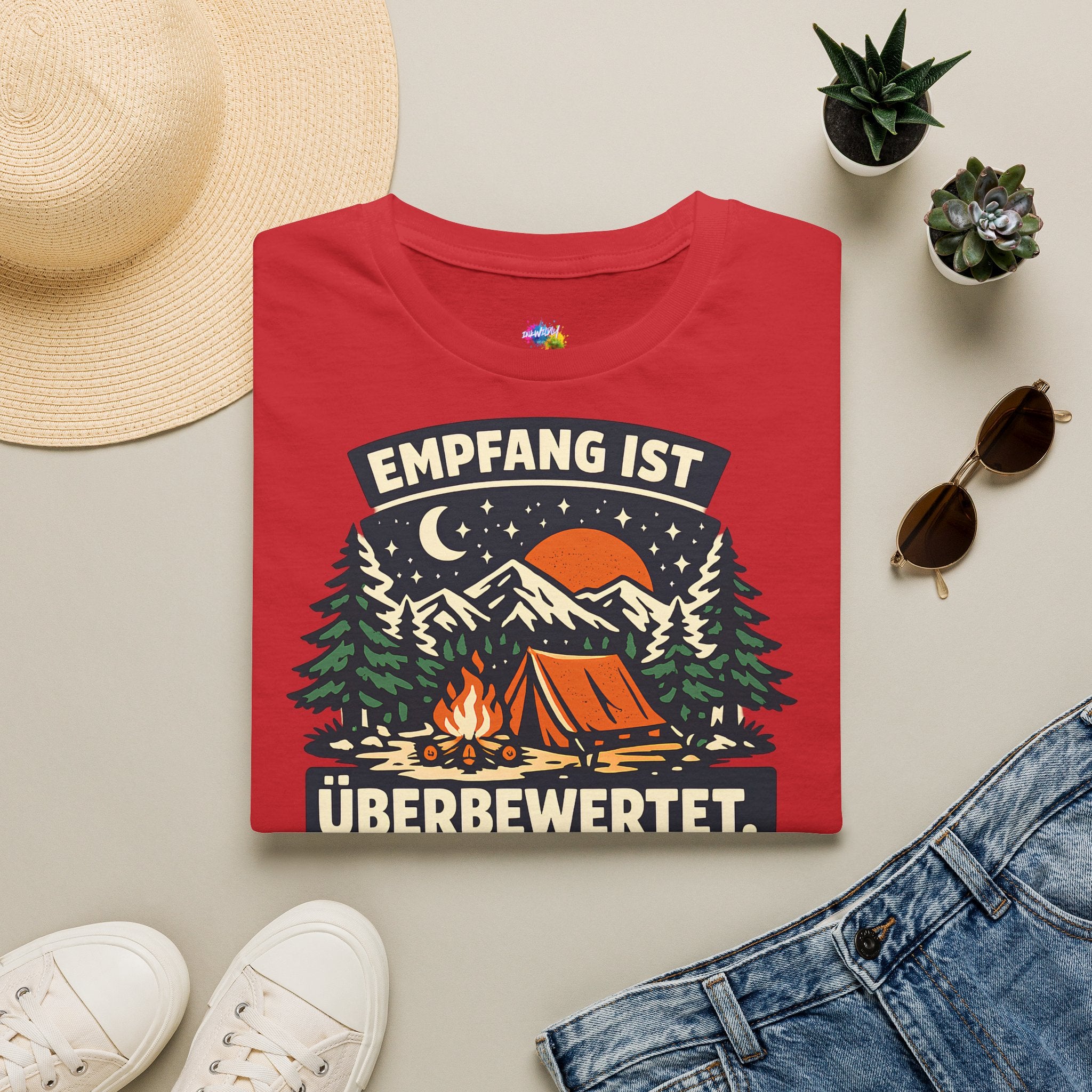 Empfang ist überbewertet – Camping T-Shirt