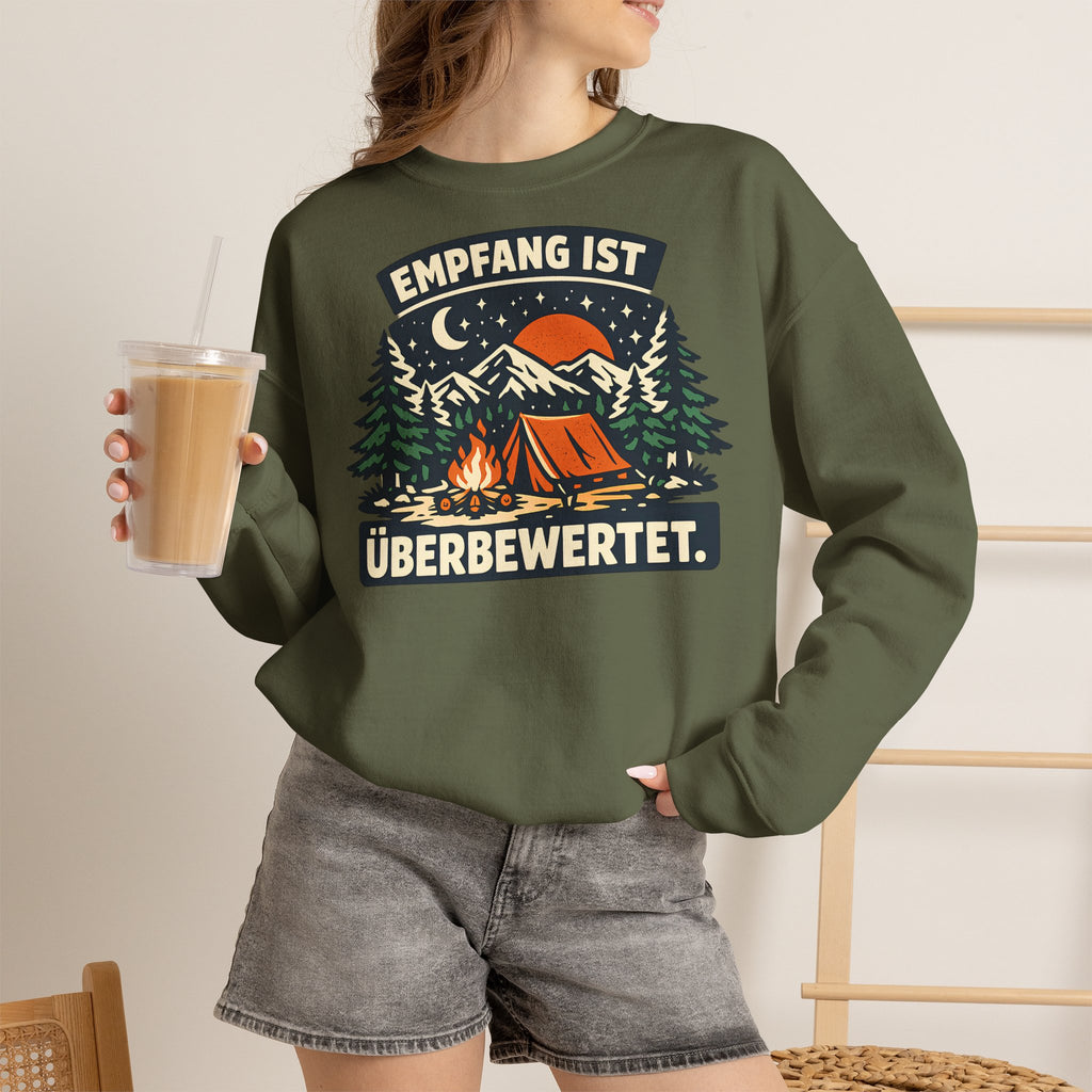 Empfang ist überbewertet – Camping Sweatshirt