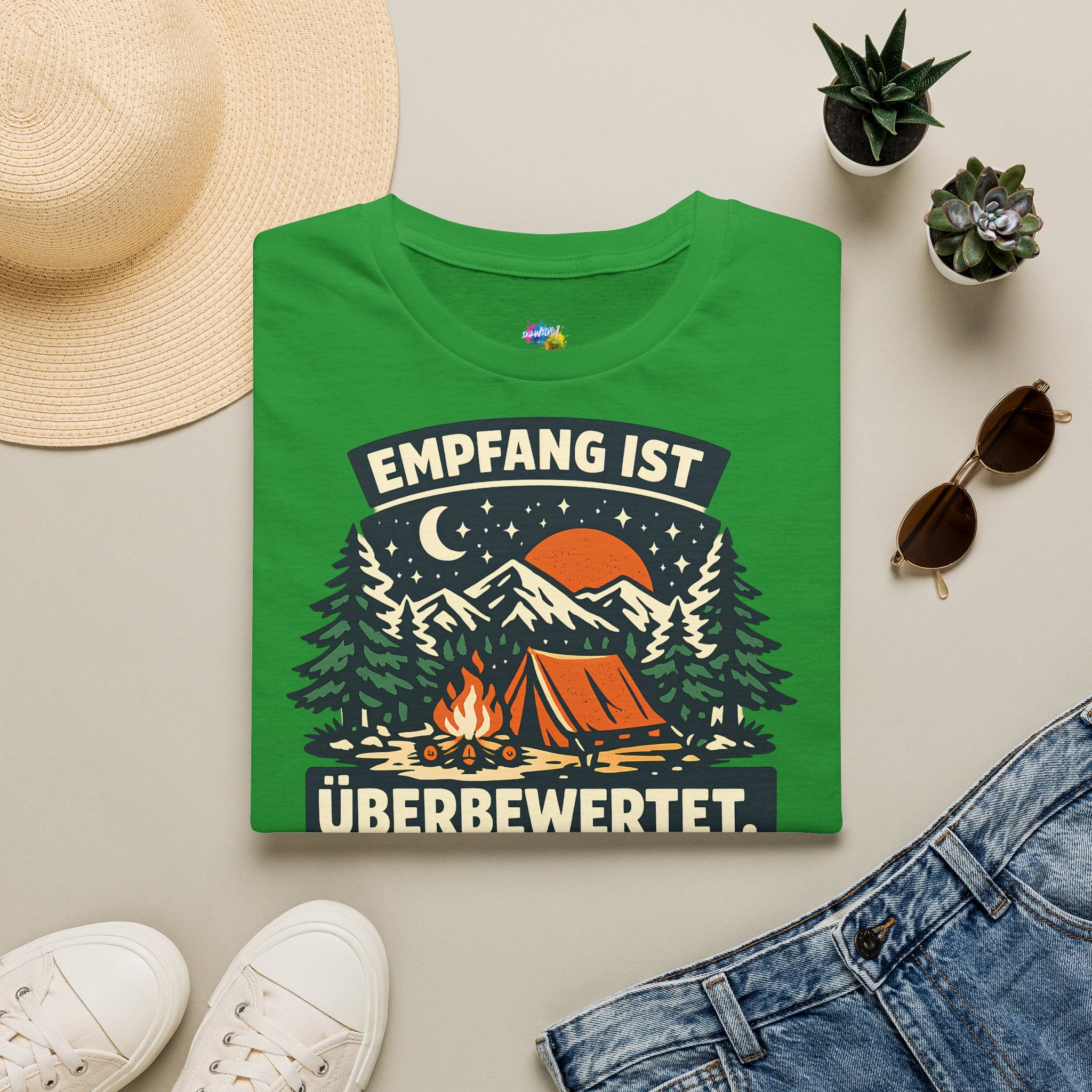 Empfang ist überbewertet – Camping T-Shirt