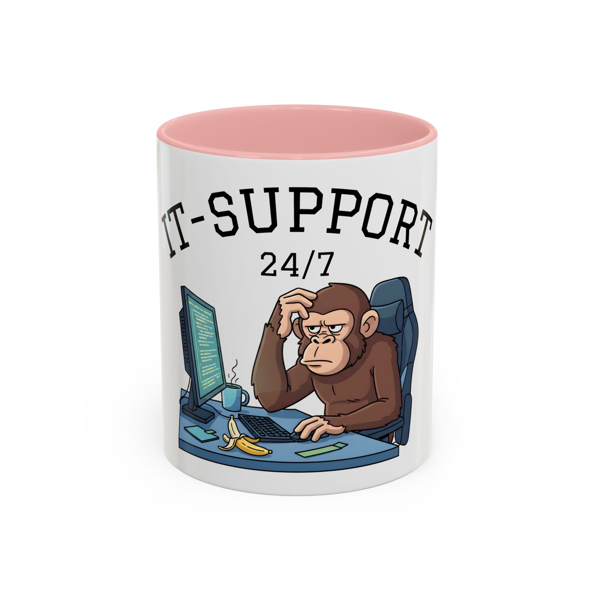 IT Support 24/7 Affen-Tasse – Ansicht 3