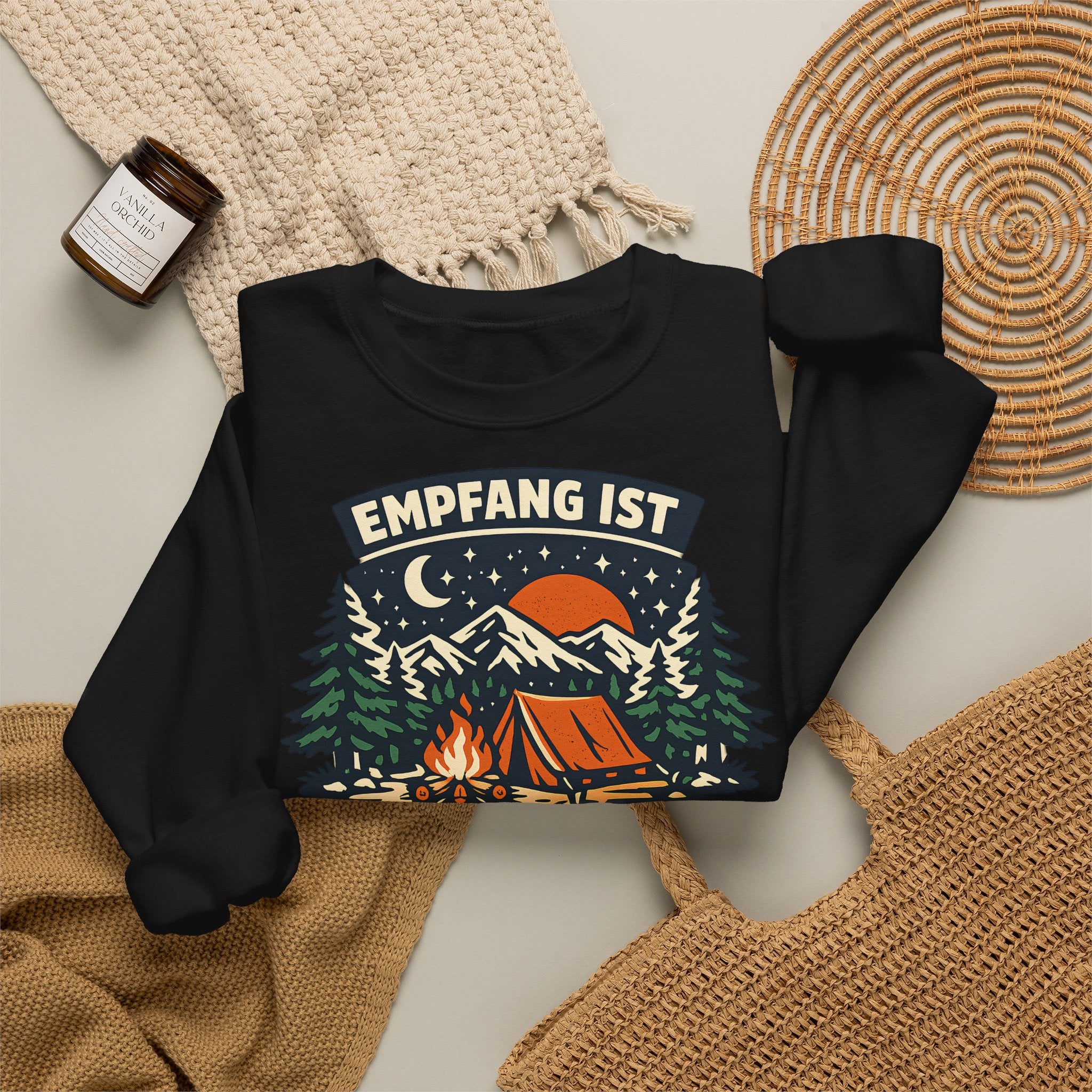 Empfang ist überbewertet – Camping Sweatshirt