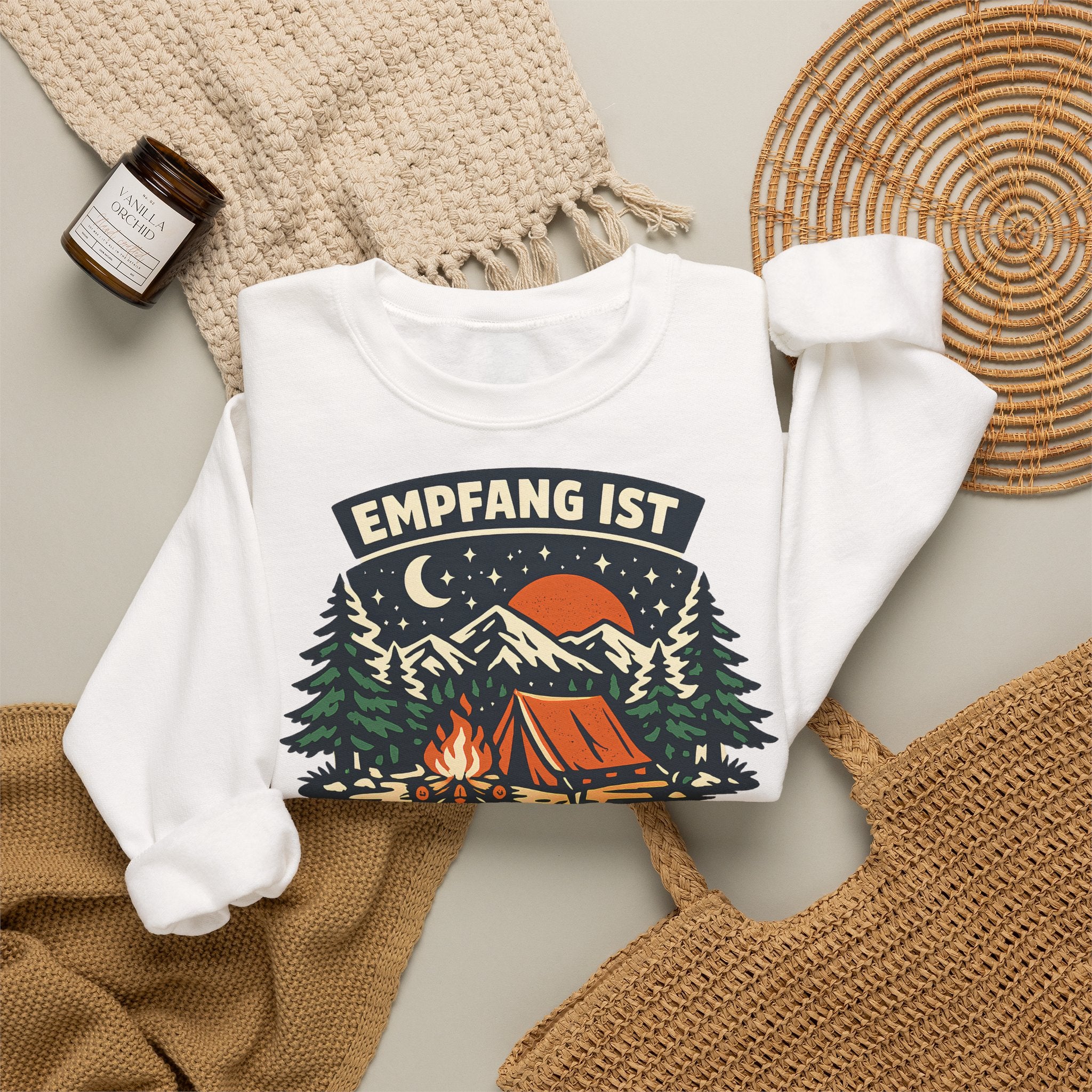 Empfang ist überbewertet – Camping Sweatshirt